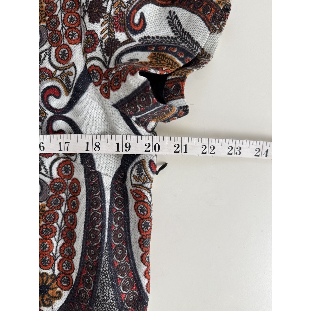 See by Chloé Womens Dress‎ Size 12 Paisley Jacquard Tie Waist Short Sleeve Boho - Picture 13 of 13